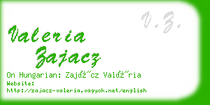 valeria zajacz business card
